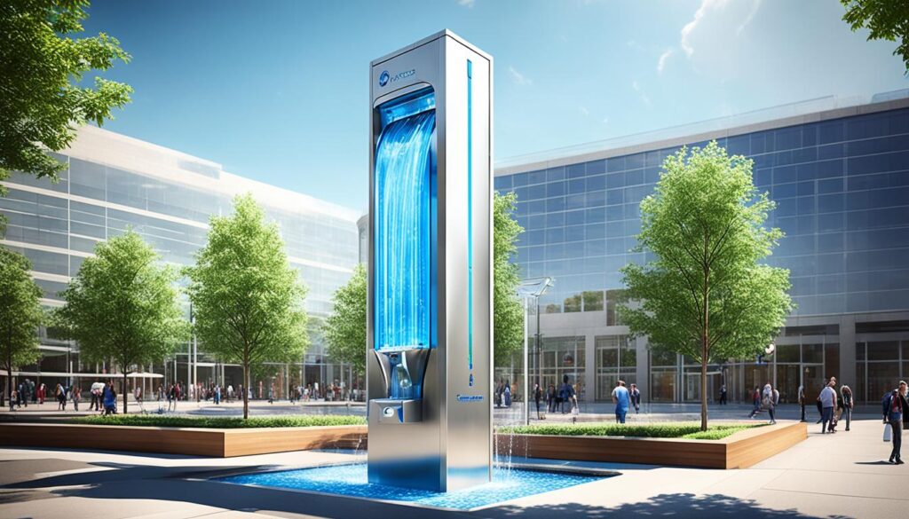 Fontaine à eau branchée sur le réseau Fontaine à bonbonne d'eau branchée sur le réseau
