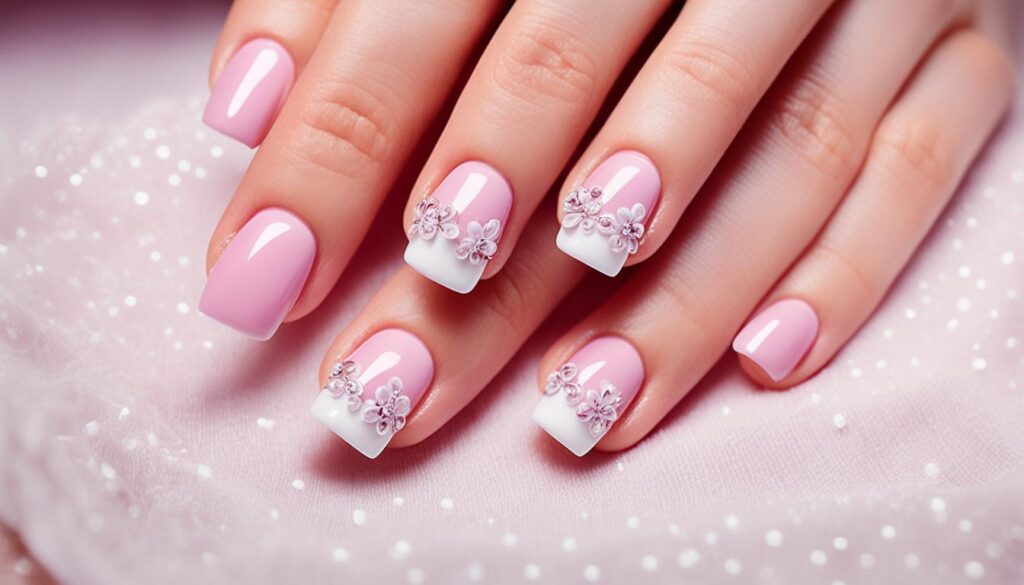 French manucure avec nail art