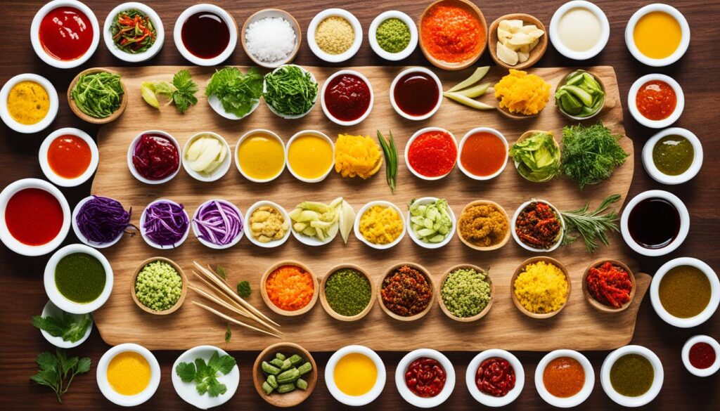 condiments asiatiques pour accompagner le curry japonais