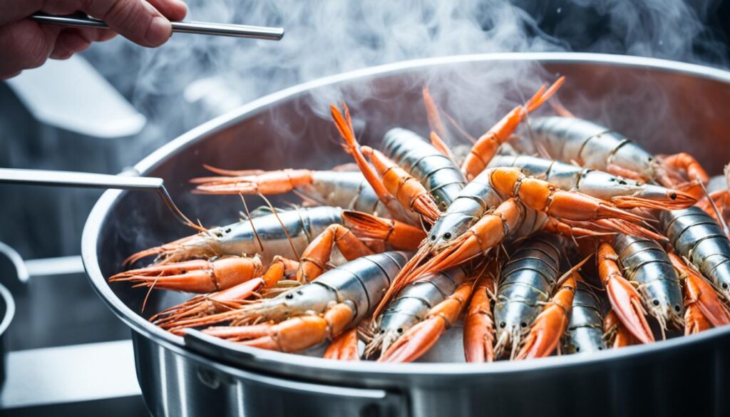 cuisson langoustines à la vapeur