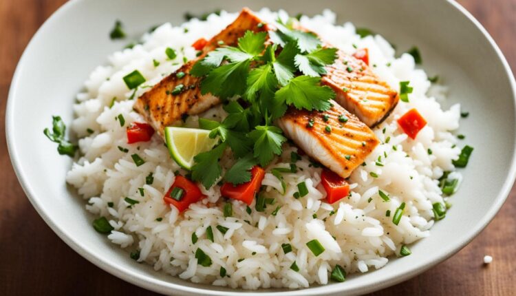 riz sauce poisson